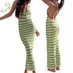 green crochet dress for beach